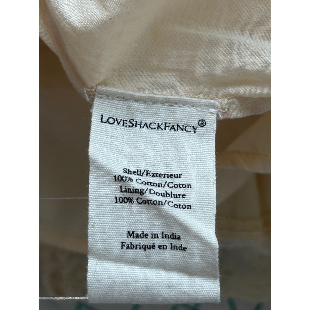 LoveShackFancy added Medium Cream Crochet Lace Ruffle Waist Cotton Magnolia Chic - Picture 4 of 14